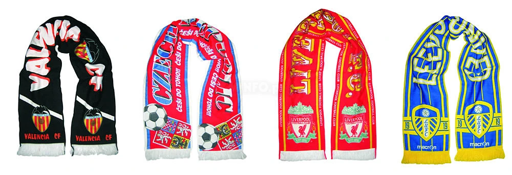 Unisex High Quality Customized Jacquard Acrylic Knitted Sports Soccer Football Fans Scarf