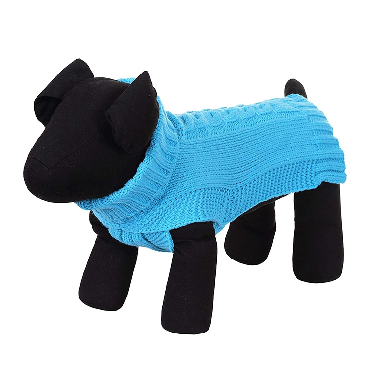 Comfortable Solid Turtleneck Knitted Cotton Pet Dog Clothes Accessories Sweater